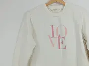Vorschaubild 2 von Sweatshirt Damen Langarm Baumwolle Schriftzug Gr. 40/L Weiß