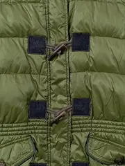 Vorschaubild 3 von Damen Steppjacke Wintermantel Gr. 42 Oliv Kapuze Fell
