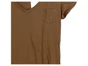 Vorschaubild 3 von edc Damen T-Shirt Baumwolle Uni V-Ausschnitt Kurzarm Braun Gr. M