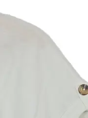 Vorschaubild 4 von Damen T-Shirt Gr. 38 Weiß Kurzarm Brusttasche Zierknöpfe