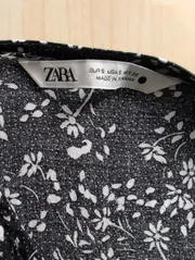 Vorschaubild 4 von Damen Freizeitkleid Blumenmuster Schwarz Gr. 36/S Viskose