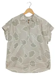 Vorschaubild 1 von Damen Shirt Bluse Gr. 34;XS Modern Florales Muster Baumwolle