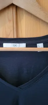 Vorschaubild 3 von EDC Damen V-Ausschnitt T-Shirt Gr. 40/L Schwarz
