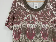 Vorschaubild 4 von Damen T-Shirt Blumenmuster Kurzarm Gr. 38 M Mehrfarbig