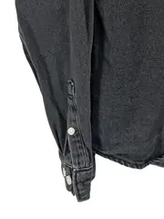 Vorschaubild 4 von Herren Freizeithemd Schwarz Gr. M Baumwolle Langarm