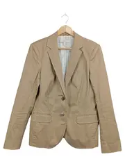 Vorschaubild 1 von Blazer Damen Gr. 42 Beige Business Baumwolle Einreiher