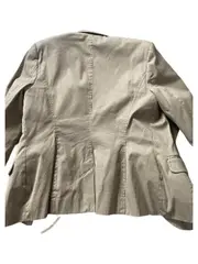 Vorschaubild 3 von Blazer Damen Gr. 42 Beige Business Baumwolle Einreiher