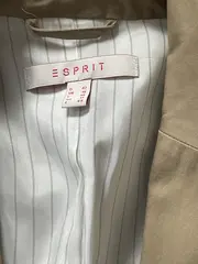 Vorschaubild 2 von Blazer Damen Gr. 42 Beige Business Baumwolle Einreiher