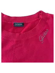 Vorschaubild 2 von Damen Pullover Gr. 36/S Rot Langarm Strass Logo Viskose