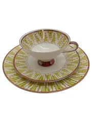 Vorschaubild 1 von Sammelgedeck 3-tlg Porzellan Geometrisch Mehrfarbig 6 cm Tasse Teller