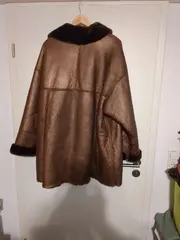 Vorschaubild 2 von Damen Lammfellmantel Shearling Jacke Braun Gr. 42/XL Fell