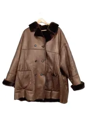 Vorschaubild 1 von Damen Lammfellmantel Shearling Jacke Braun Gr. 42/XL Fell