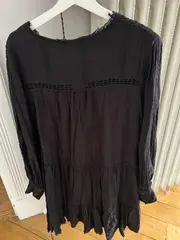 Vorschaubild 2 von Damen Tunikakleid Freizeitkleid Schwarz Spitze Gr. 44 XXL