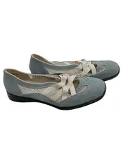 Vorschaubild 1 von Antistress Ballerina Slipper Damen Wildleder Blau Gr. 41 Cut-Outs