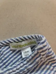 Vorschaubild 4 von Mädchen Kleid Gr. 108/110 Blau Weiß Gestreift Schmetterlinge