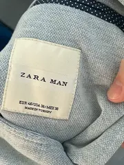 Vorschaubild 8 von MAN Herren Sakko Gr. 46 Blazer Freizeitjacke Hellblau Meliert