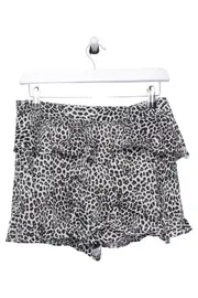 Vorschaubild 1 von Damen Shorts S Schwarz Animal-Print Leopard Rüschen Modisch