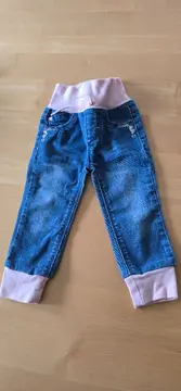 Vorschaubild 6 von Baby Jeans Mädchen Gr. 80 Blau Rosa Bauchbund High Waist