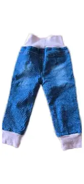 Vorschaubild 2 von Baby Jeans Mädchen Gr. 80 Blau Rosa Bauchbund High Waist