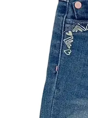 Vorschaubild 3 von Baby Jeans Mädchen Gr. 80 Blau Rosa Bauchbund High Waist