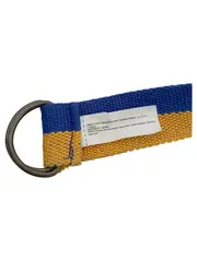 Vorschaubild 2 von Stoffgürtel Herren Blau Gelb Gr. 90 D-Ring Schnalle Casual Freizeit