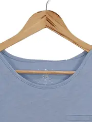 Vorschaubild 2 von EDC Damen T-Shirt Gr. 36/S Blau Kurzarm Casual