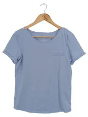 Vorschaubild 1 von EDC Damen T-Shirt Gr. 36/S Blau Kurzarm Casual