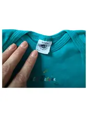 Vorschaubild 3 von Baby Body Langarm Gr. 60/62 Türkis Baumwolle