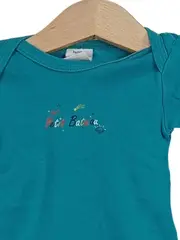 Vorschaubild 2 von Baby Body Langarm Gr. 60/62 Türkis Baumwolle
