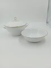 Vorschaubild 3 von IN Ka Speiseservice Porzellan Weiß Goldrand Elegant