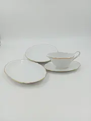 Vorschaubild 4 von IN Ka Speiseservice Porzellan Weiß Goldrand Elegant