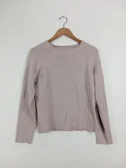 Vorschaubild 2 von Damen Pullover Beige Rippstrick Casual Langarm Gr. 38/M