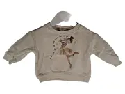 Vorschaubild 1 von Baby Mädchen Sweatshirt Ballerina Print Gr. 68 Beige