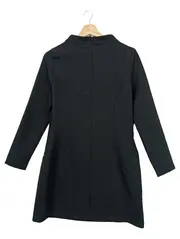Vorschaubild 2 von Etuikleid Damen Gr. 36/S Schwarz Business Elegant Langarm Kleid