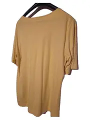 Vorschaubild 3 von Damen T-Shirt Gr. 46 Gelb Baumwolle Basic Kurzarm