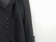 Vorschaubild 3 von Damen Wintermantel mit Kapuze Gr. 38;M Schwarz Wolle Polyester Viskose