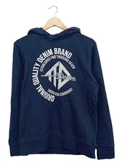 Vorschaubild 1 von Herren Kapuzenpullover Hoodie Gr. 48/M Blau Casual Logo-Print