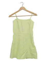 Vorschaubild 1 von Damen Sommerkleid Trägerkleid Gr. XS Gelb Limette Mini