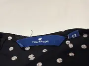 Vorschaubild 3 von Bluse Damen Gepunktet Langarm Viskose Schwarz Gr. 40/L