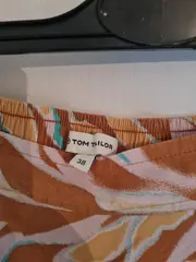 Vorschaubild 3 von A-Linienrock Damen Midirock Braun Abstrakt Gr. 38 M Viskose