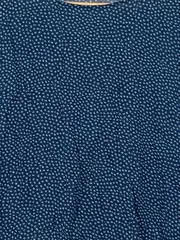 Vorschaubild 2 von Damen Bluse Gr. 36/S Blau Gepunktet Viskose Kurzarm