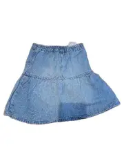 Vorschaubild 4 von Mini Mädchen Jeansrock Gr. 98 Blau Blumen Stickerei