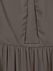 Vorschaubild 4 von Freizeitkleid Damen Grau Gr. 34/XS Midikleid Uni Polyester