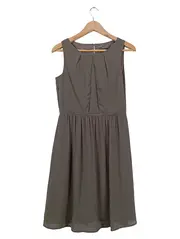 Vorschaubild 1 von Freizeitkleid Damen Grau Gr. 34/XS Midikleid Uni Polyester