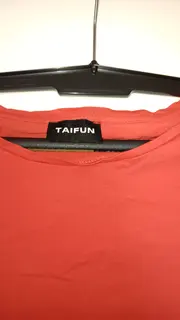 Vorschaubild 2 von Taifun Damen T-Shirt Orange Uni Halbarm Schleife Freizeit Gr. UNI