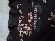 Vorschaubild 5 von Blusenkleid Blumenmuster Midikleid Damen Schwarz L