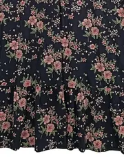 Vorschaubild 4 von Blusenkleid Blumenmuster Midikleid Damen Schwarz L
