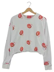 Vorschaubild 1 von Cherry Coke Cropped Sweatshirt Damen Gr. XS Weiß Langarm