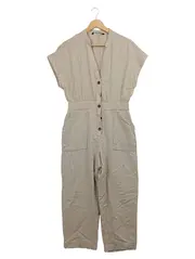 Vorschaubild 1 von Damen Jumpsuit Leinen Viskose Beige Gr. 38/M Casual Freizeit