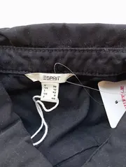 Vorschaubild 3 von Damen Blusenkleid Gr. 38;M Schwarz Baumwolle Midikleid Klassisch